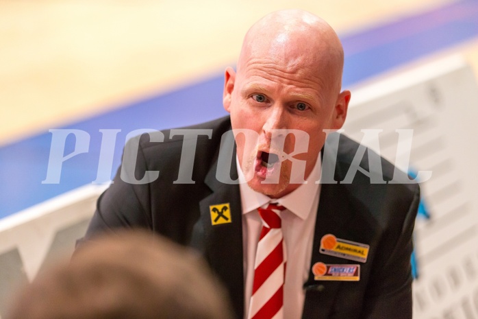 Basketball, ABL 2016/17, Playoff HF Spiel 5, Oberwart Gunners, WBC Wels, Mike Coffin (Headcoach)