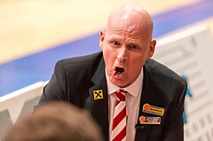 Basketball, ABL 2016/17, Playoff HF Spiel 5, Oberwart Gunners, WBC Wels, Mike Coffin (Headcoach)