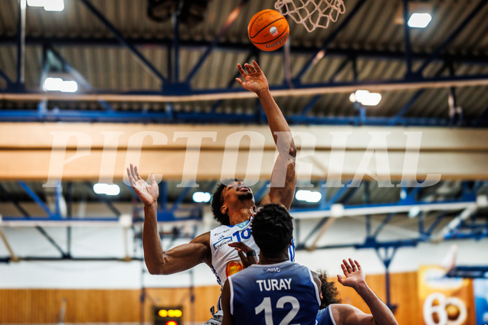 Basketball, win2day Basketball Superliga 2024/25, Grunddurchgang Runde 19, Oberwart Gunners, BBC Nord Dragonz, Robert Allen (10)