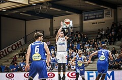 Basketball, ABL 2018/19, Playoff HF Spiel 1, Oberwart Gunners, Gmunden Swans, Hayden Thomas Lescault (11)