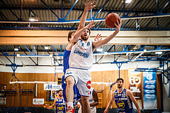 Basketball, bet-at-home Basketball Superliga 2021/22, Grunddurchgang Runde 8, Oberwart Gunners, Gmunden Swans, Ioannis Chatzinikolas (11)