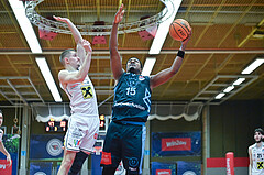 Basketball, Superliga 2023/24, Grunddurchgang 22. Runde, Flyers Wels vs. Vienna Timberwolves,