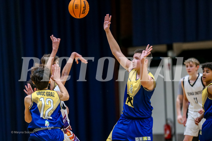 18.01.2025 Österreichischer Basketballverband 2024/25, SLMU14, Vienna United vs. Ubsc Juniors The Castle Gate