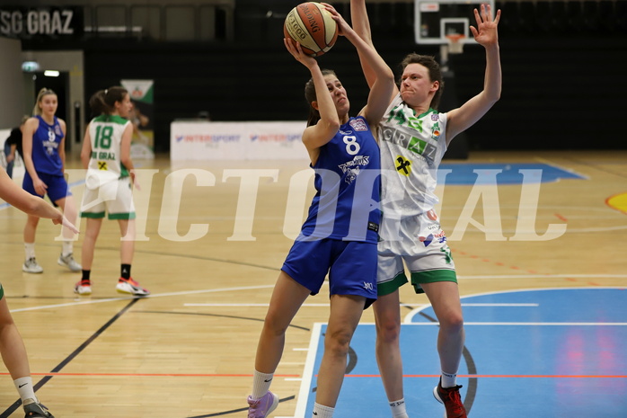 13.03.2022, Basketball Damen Superliga 2021/22, Grunddurchgang 9.Runde,  
UBI Holding Graz vs. Vienna D.C. Timberwolves,  