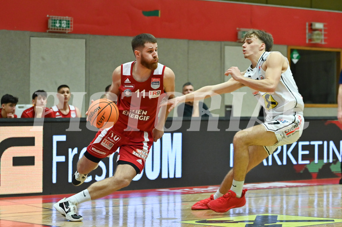 Basketball, Superliga 2023/24, Grunddurchgang 20. Runde, Flyers Wels vs. BC Vienna,
