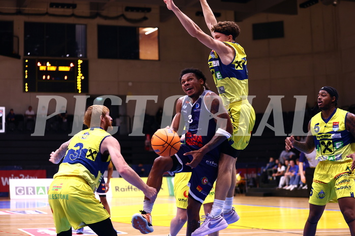 27.09.2024, Graz, Raiffeisen Sportpark Graz, Basketball Superliga 2024/25, Grunddurchgang, Runde 1, UBSC Raiffeisen Graz - COLDAMARIS BBC Nord Dragonz