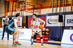 Basketball, win2day Basketball Superliga 2023/224, Qualifikationsrunde Spiel 2, BBC Nord Dragonz, Vienna Timberwolves, Petar Cosic (3)