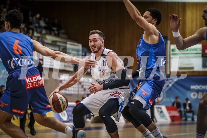 Basketball, ABL 2018/19, Grunddurchgang 25.Runde, Oberwart Gunners, Kapfenberg Bulls, Hayden Thomas Lescault (11)