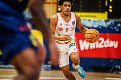 Basketball, win2day Basketball Superliga 2024/25, Grunddurchgang 18.Runde, Traiskirchen Lions, UBSC Graz, Obinna Anthony Ndukwe (2)