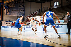 Basketball, bet-at-home Basketball Superliga 2020/21, Halbfinale Spiel 2, Oberwart Gunners, Gmunden Swans, Quincy Diggs (13)