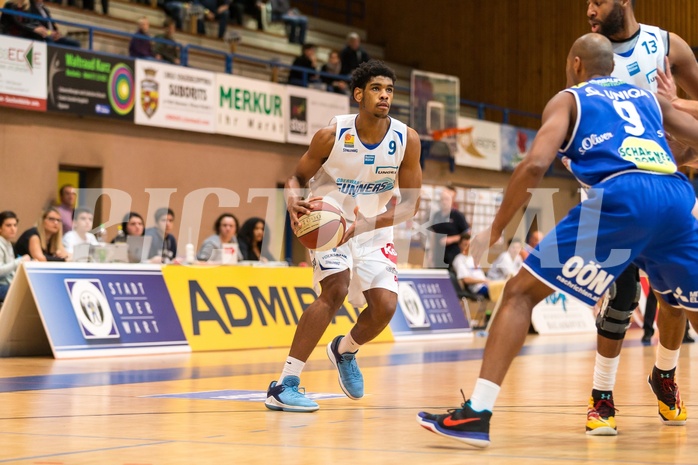 Basketball, ABL 2017/18, Grunddurchgang 13.Runde, Oberwart Gunners, Gmunden Swans, Gregg Denzel (9)