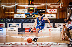 Basketball, bet-at-home Basketball Superliga 2021/22, Grunddurchgang Runde 14, Oberwart Gunners, Vienna D.C. Timberwolves, Paul Rotter (66)