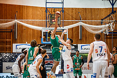 Basketball, bet-at-home Basketball Superliga 2020/21, Grunddurchgang 1. Runde, Oberwart Gunners, Kapfenberg Bulls, Alexander Herrera (5); Dominik Simmel (8)
