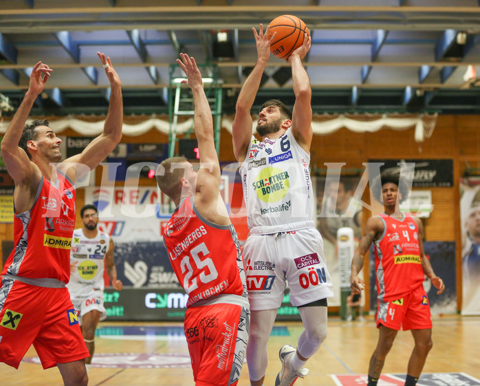 Basketball Superliga 2023/24, 7.Plazierungsrunde Gmunden Swans vs. Traisirchen Lions


