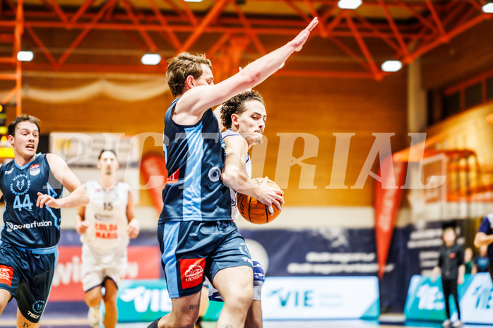 Basketball, win2day Basketball Superliga 2023/224, Qualifikationsrunde Spiel 2, BBC Nord Dragonz, Vienna Timberwolves, Lukas Hahn (25)