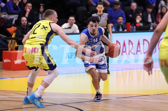 18.02.2023, Graz, Raiffeisen Sportpark Graz, Basketball Superliga 2022/23, Grunddurchgang, Runde 22, UBSC Raiffeisen Graz vs. Unger Steel Gunners Oberwart