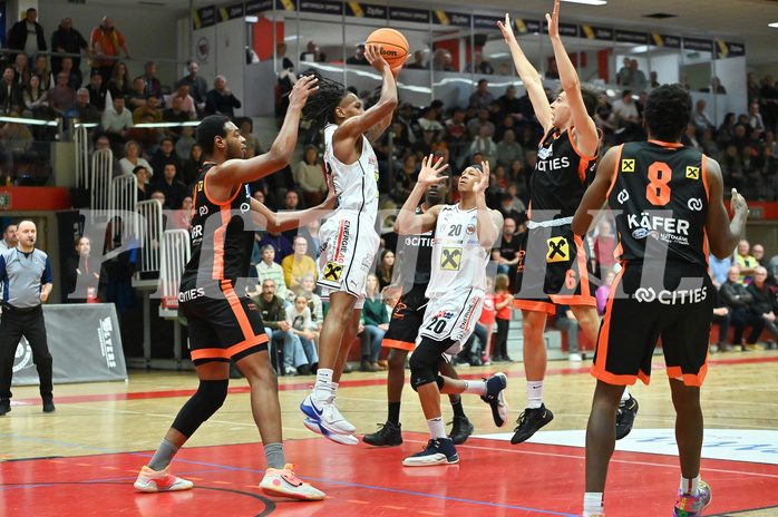 Basketball, Superliga 2023/24, Grunddurchgang 15. Runde, Flyers Wels vs. Fürstenfeld Panthers,
