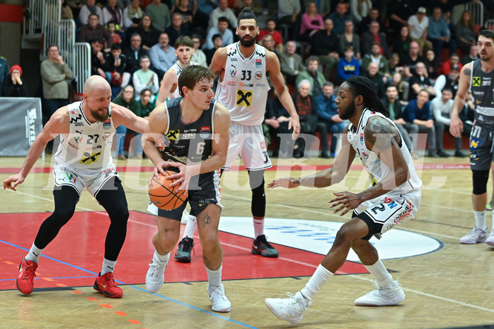 Basketball, Superliga 2024/25, Grunddurchgang 19.Runde, Flyers Wels vs. Klosterneuburg,