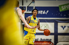 Basketball, bet-at-home Basketball Superliga 2021/22, Platzierungsrunde 9.Runde, SKN St. Pölten Basketball, Oberwart Gunners, Christopher Ferguson (20)