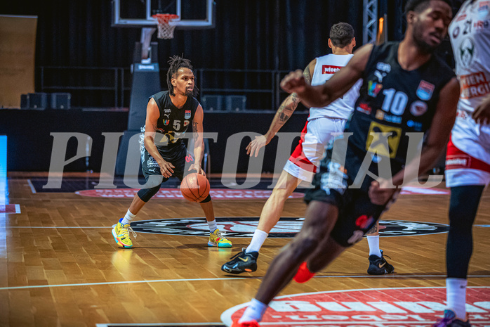 Basketball, Win2Day Superliga 2022/23, 1. Platzierungsrunde, BC Vienna, Flyers Wels, Terell Allen (5)