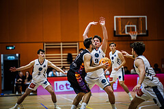 Basketball, Basketball Zweite Liga 2024/25, Grunddurchgang 3.Runde, Vienna Timberwolves, Vienna United, Marko Bakula (19), Philipp D'Angelo (9)