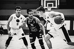 Basketball, Win2Day Superliga 2022/23, Grunddurchgang 10.Runde, Vienna Timberwolves, COLDAMARIS BBC Nord Dragonz, Luka Damjanac (13), Jakob Lohr (12)