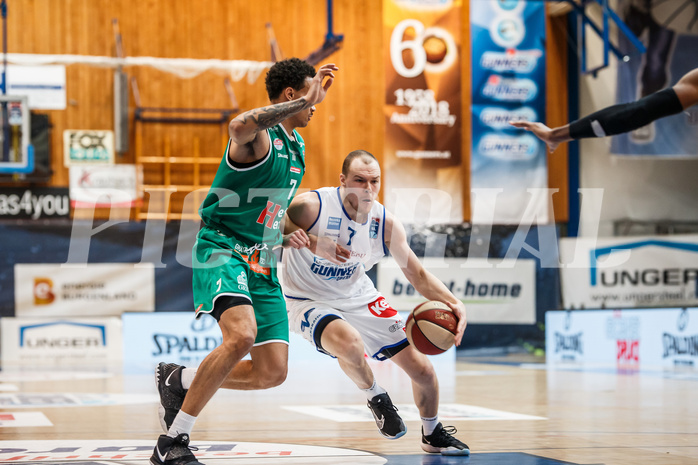 Basketball, bet-at-home Basketball Superliga 2020/21, Platzierungsrunde, 4. Runde, Oberwart Gunners, Kapfenberg Bulls, Sebastian Käferle (7)