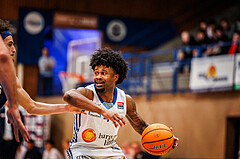 Basketball, win2day Basketball Superliga 2024/25, Grunddurchgang Runde 19, Oberwart Gunners, BBC Nord Dragonz, Caleb Fields (4)