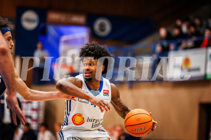 Basketball, win2day Basketball Superliga 2024/25, Grunddurchgang Runde 19, Oberwart Gunners, BBC Nord Dragonz, Caleb Fields (4)