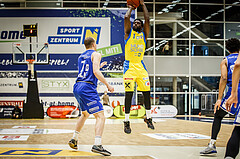Basketball, bet-at-home Basketball Superliga 2021/22, Platzierungsrunde 9.Runde, SKN St. Pölten Basketball, Oberwart Gunners, Kelvin Lewis (1)