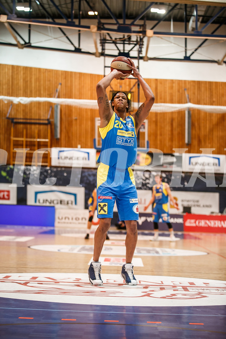 Basketball, bet-at-home Basketball Superliga 2020/21, Platzierungsrunde, 8. Runde, Oberwart Gunners, SKN St. Pölten, Chris Fergusson