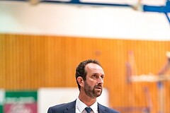 Basketball, ABL 2016/17, Playoff HF Spiel 2, Oberwart Gunners, WBC Wels, Chris Chougaz (Coach)