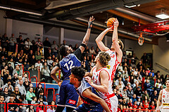 Basketball, win2day Basketball Superliga 2024/25, Grunddurchgang 20.Runde, Traiskirchen Lions, BBC Nord Dragonz, #Ryan Moffat (4)