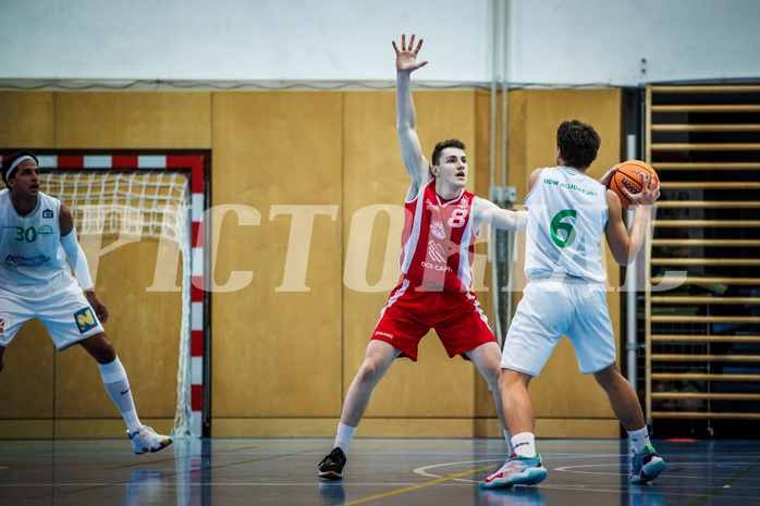 Basketball, Basketball Zweite Liga 2024/25, Grunddurchgang 1.Runde, Deutsch Wagram Alligators, Upper Austrian Ballers, Simon Hintenaus (8), Ognjen Drljaca (6)