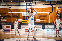Basketball, bet-at-home Basketball Superliga 2021/22, Grunddurchgang Runde 14, Oberwart Gunners, Vienna D.C. Timberwolves, Tyler Creammer (10)