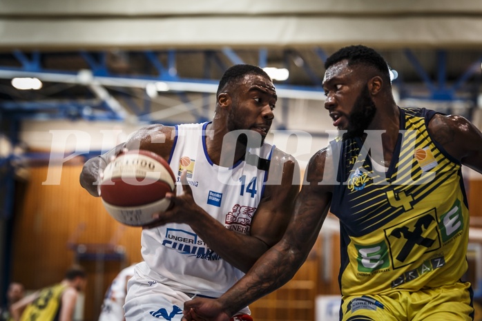 Basketball, ABL 2018/19, Grunddurchgang 27.Runde, Oberwart Gunners, UBSC Graz, Christopher Tawiah (14)