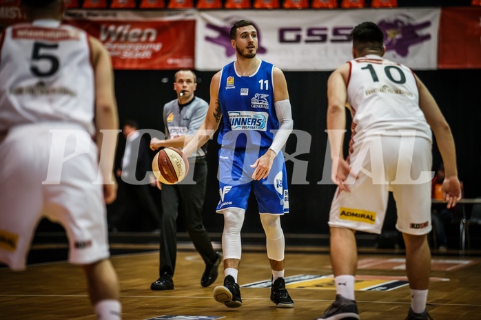 Basketball, ABL 2018/19, Grunddurchgang 30.Runde, BC Vienna, Oberwart Gunners, Hayden Thomas Lescault (11)
