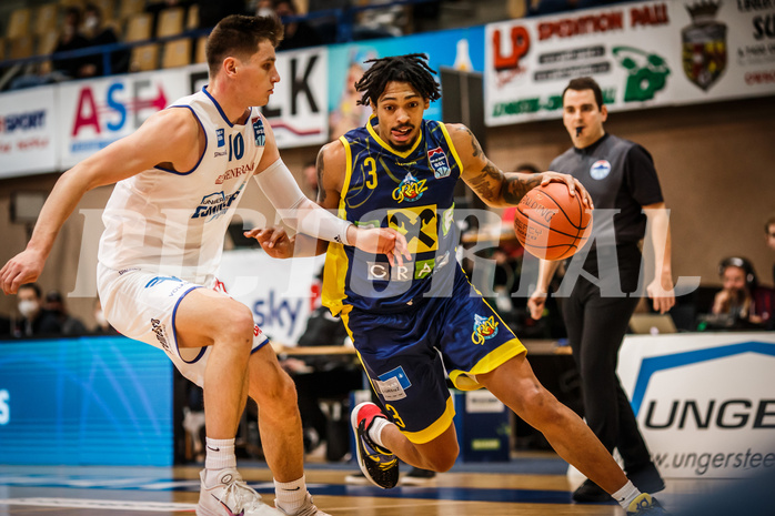 Basketball, bet-at-home Basketball Superliga 2021/22, Grunddurchgang Runde 12, Oberwart Gunners, UBSC Graz, Randy Haynes (3)