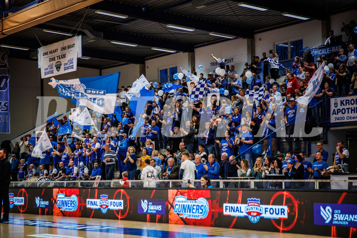 Basketball, Basketball Austria Cup 2022/23, Halbfinale 1, Oberwart Gunners, Gmunden Swans, #gunfire