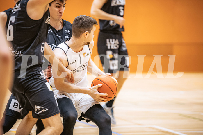 Basketball, Basketball Zweite Liga 2022/23, Grunddurchgang 19.Runde, Basket Flames, Güssing Blackbirds, Jernej Andolsek Heine (1)