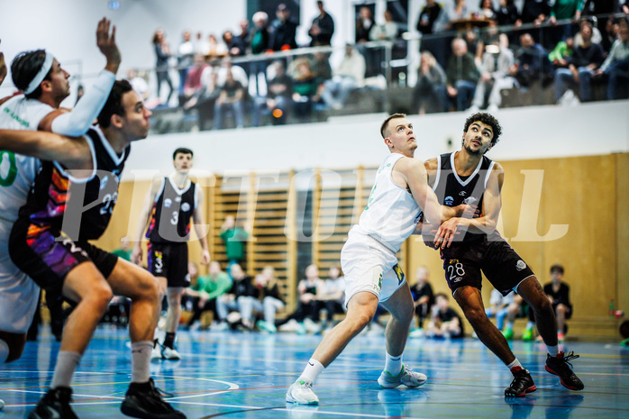 Basketball, Basketball Zweite Liga 2023/24, Grunddurchgang 14.Runde, Deutsch Wagram Alligators, Vienna United, Branislav Balvan (14), Albert Drägerdt (28)
