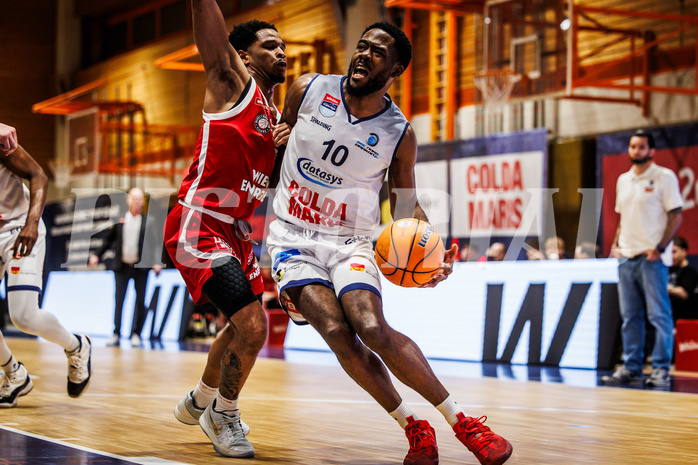Basketball, win2day Basketball Superliga 2024/25, Grunddurchgang Runde 21, BBC Nord Dragonz, BC Vienna, Austen Awosika (10)