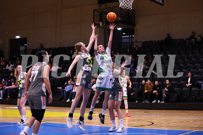 03.02.2024, Graz, Raiffeisen Sportpark, Basketball Damen Superliga 2023/24, Grunddurchgang 11.Runde, UBI Holding Graz - BK Raiffeisen Duchess Klosterneuburg ,  