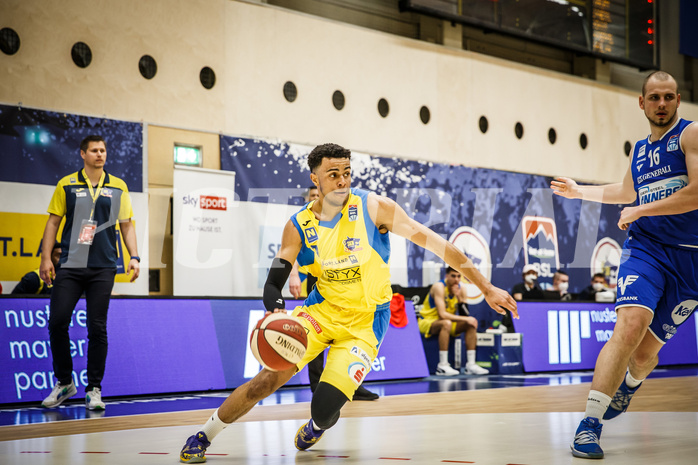 Basketball, bet-at-home Basketball Superliga 2019/20, Viertelfinale 2. Spiel, SKN St. Pölten Basketball, Oberwart Gunners, Steven Kaltenbrunner (7)