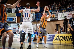 Basketball, ABL 2018/19, Grunddurchgang 31.Runde, Oberwart Gunners, Klosterneuburg Dukes, Valentin Bauer (14)