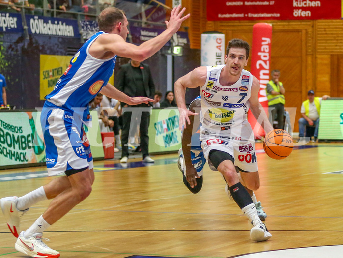 Basketball Superliga 2023/24, Playoff, Viertelfinale Spiel 1 Gmunden Swans vs. Oberwart Gunners