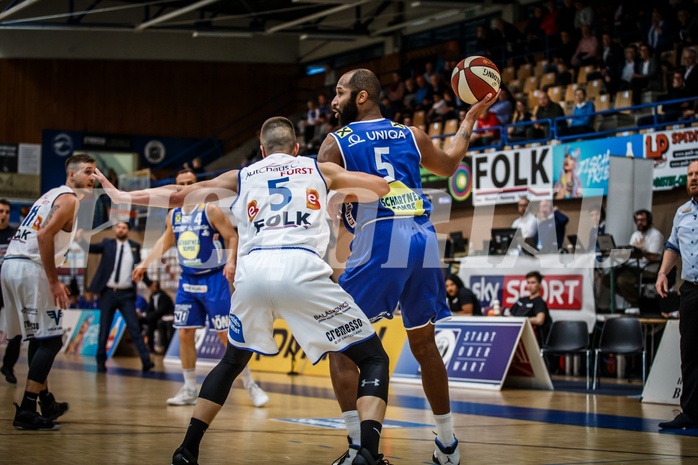 Basketball, ABL 2018/19, Playoff HF Spiel 1, Oberwart Gunners, Gmunden Swans, Devin White (5)