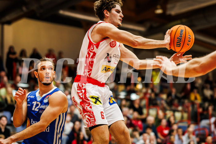Basketball, win2day Basketball Superliga 2024/25, Grunddurchgang 6.Runde, Traiskirchen Lions, Oberwart Gunners, Aleksej Kostic (6)