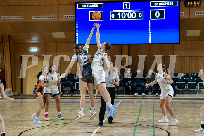 22.02.2025 Österreichischer Basketballverband 2024/25, SLWU19 Basket Flames UNION vs Basket Duchess