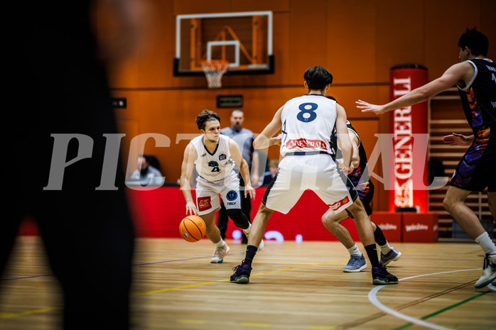 Basketball, Basketball Zweite Liga 2024/25, Grunddurchgang 3.Runde, Vienna Timberwolves, Vienna United, Felix Angerbauer (4)